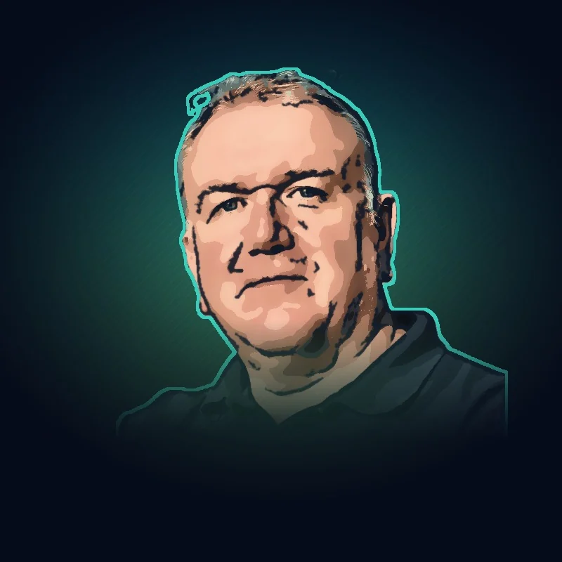Illustrated portrait of Scott Hodgins, Director of Innovation and Business Development