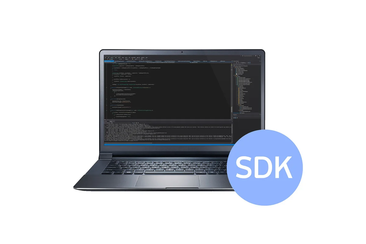 Laptop showing Tobii Pro SDK code